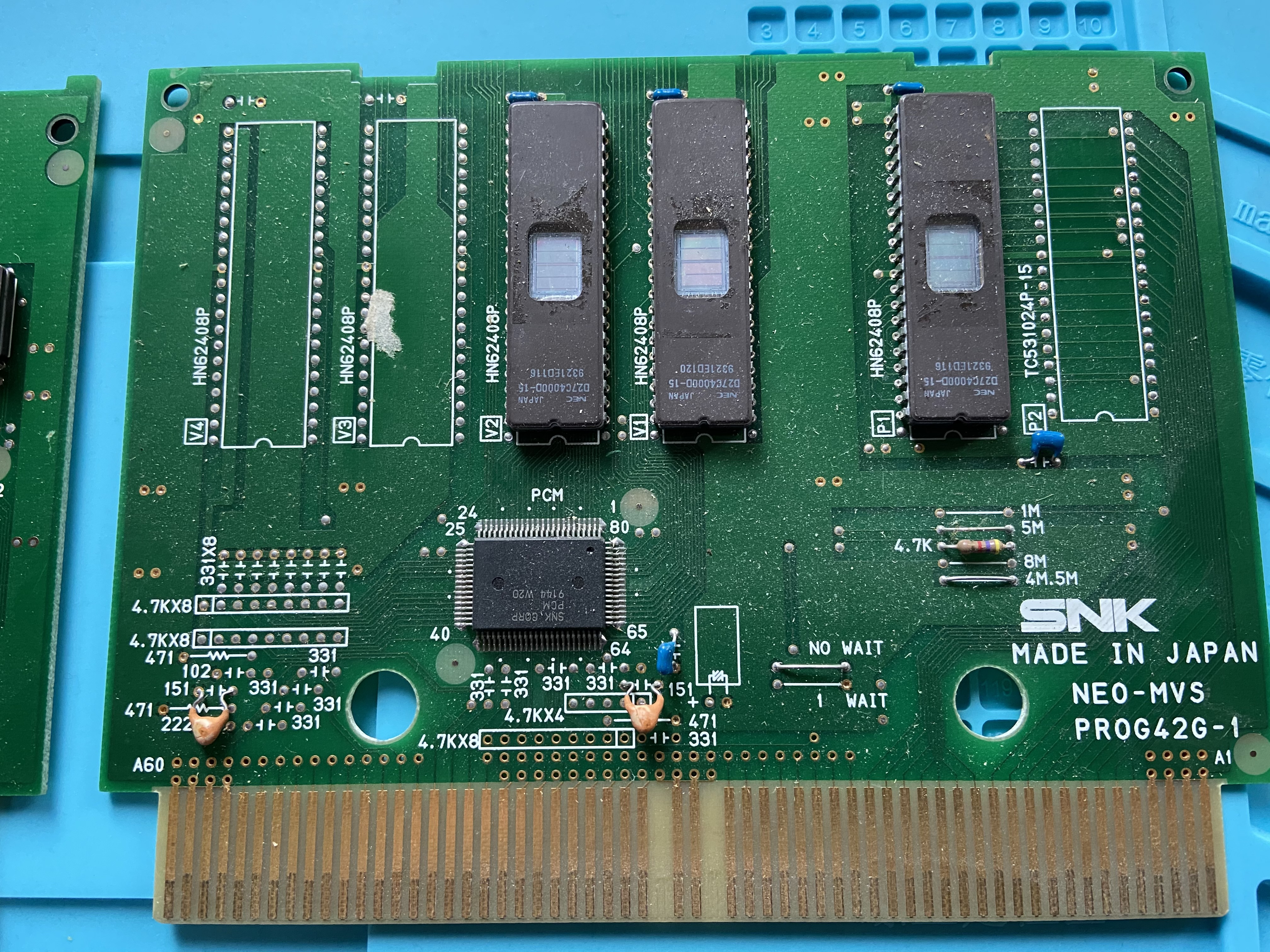 Top PCB from a bootleg of an MVS Puzzle Bobble cartridge