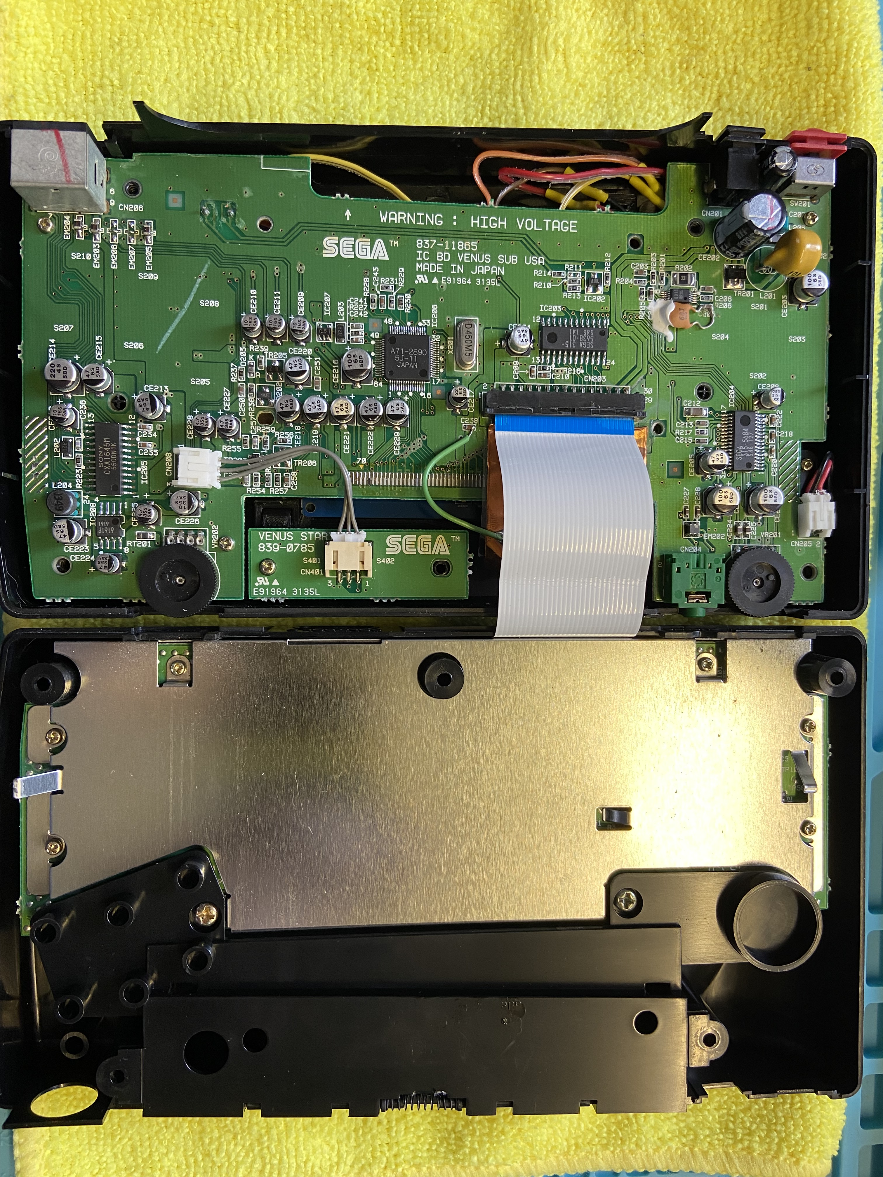 SEGA Nomad with composite screen installed