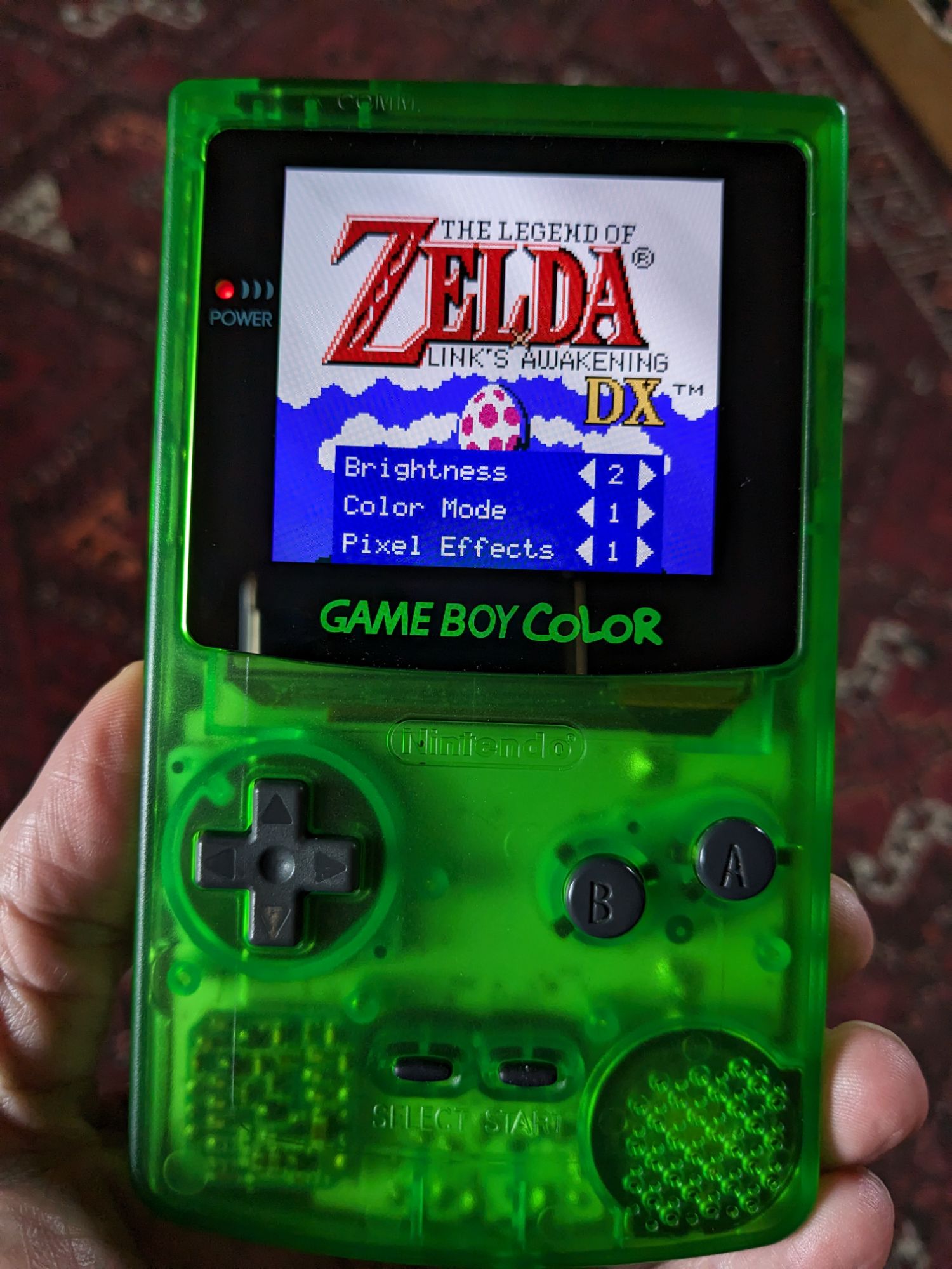 OLED touch screen menu on display