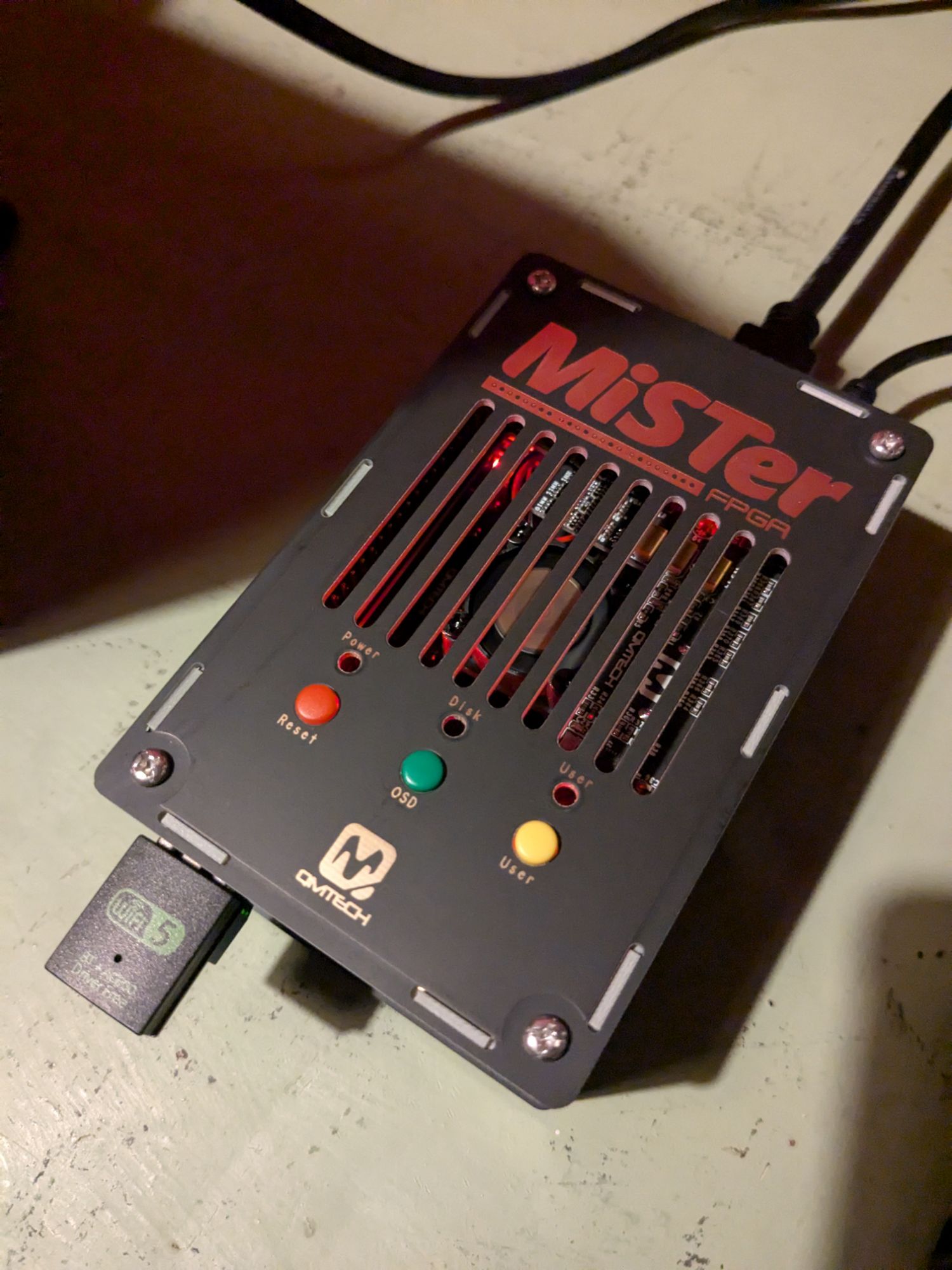 MiSTer setup connected over HDMI