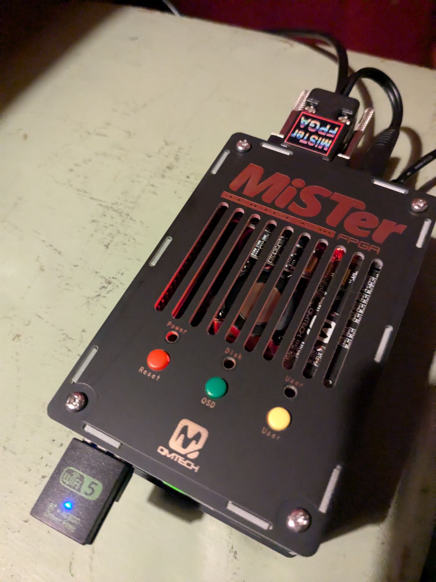 MiSTer setup connected over analog