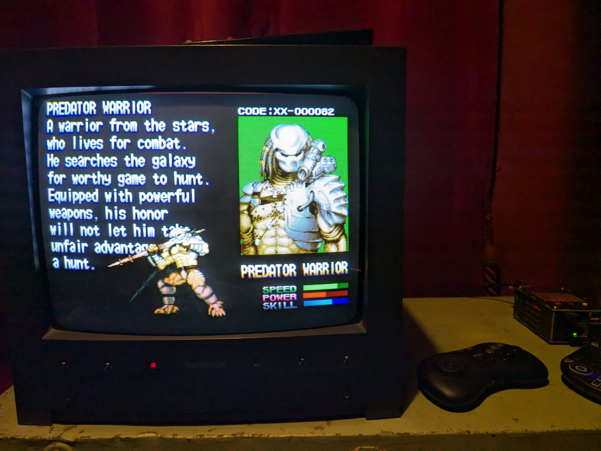 Arcade game on a CRT